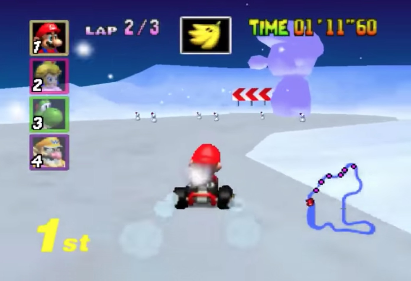 Mario Kart 64 gameplay footage (1996)